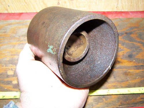 Original hit miss gas engine cast iron belt pulley steam tractor oiler nice for sale