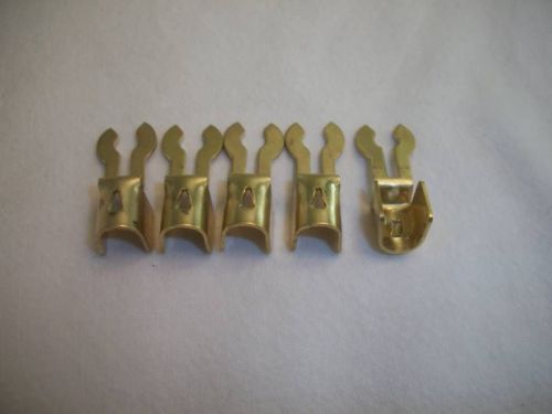 5 Brass Forked Spark Plug Wire Ends w/ Spike for 7mm