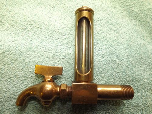 LUNKENHEIMER SIGHT GLASS GAUGE WITH BIB DRAIN  HITMISS STATIONARY STEAM ENGINE