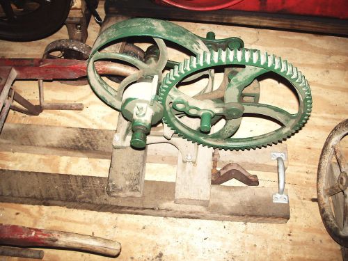 antique hit miss NELSON BROS. open geared pump jack stationary engine