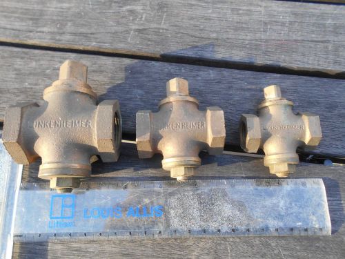2 vintage lunkenheimer brass 3/8,1/2,3/4 shut off valves for gas/steam engine? for sale