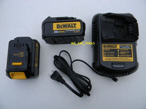 Dewalt DCB101 20V Charger,2 DCB200 3.0 AH Batteries For Drill,Saw,Grind 20 volt