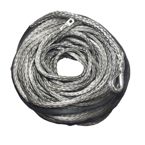 Grey DYNEEMA 10mm x 40m SK-75 SYNTHETIC WINCH ROPE CABLE 4WD Recovery 4x4 ATV