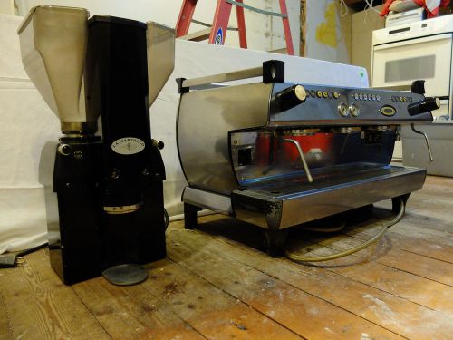 La marzocco gb5 3av automatic 3 group espresso machine &amp; swift auto tamp grinder for sale