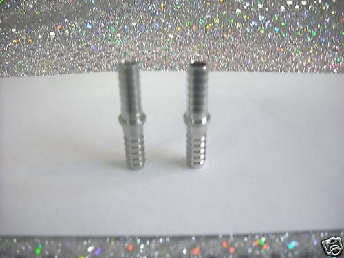 Stainless Fitting Splicer, 1/4 x 1/4 Barb Set of 2.