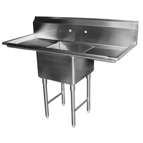 1 Compartment Sink 24&#034;x24&#034; 2 Stainless Steel Drainboard
