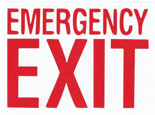 EMERGENCY EXIT VINYL BUSINESS STICKER DECAL ADVERTISE DOPE ILLEST TRAILORS kdm