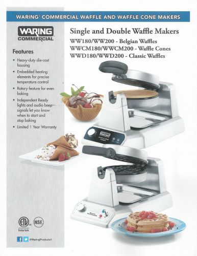 NEW Waring Commercial WW180 Heavy-Duty Single Belgian Waffle Maker