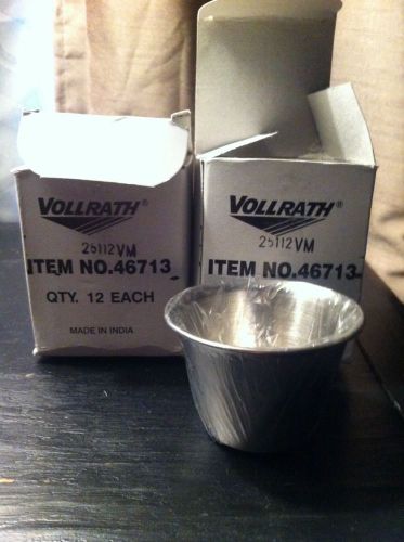 24-vollrath 3 oz.stainless steel sauce cups #46713 resturant grade