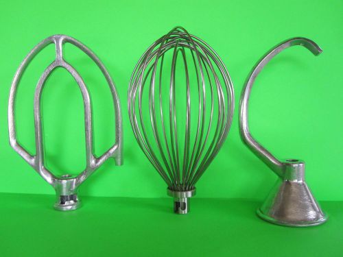 10 quart qt mixer j dough hook, wire whip &amp; flat beater for hobart c100 100-t for sale