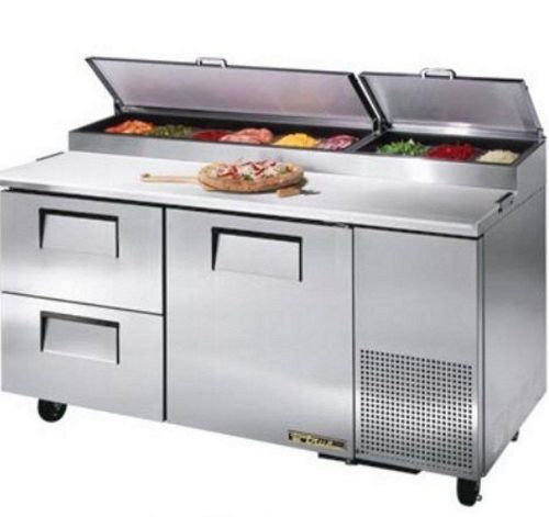 True tpp-67d-2 pizza prep table: solid drawered food prep table 115v for sale