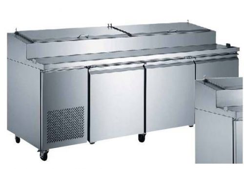 Alamo 92&#034;w 3-door commercial refrigerated pizza prep table new w/5-yr warranty! for sale
