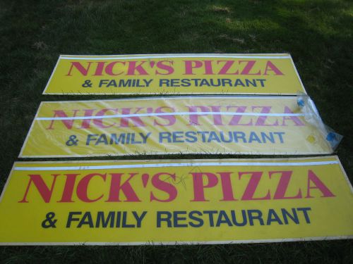 7ft &#034; Nick&#039;s Pizza and Family restaurant &#034; Advertising sign PIZZERIA ITALIAN NYC