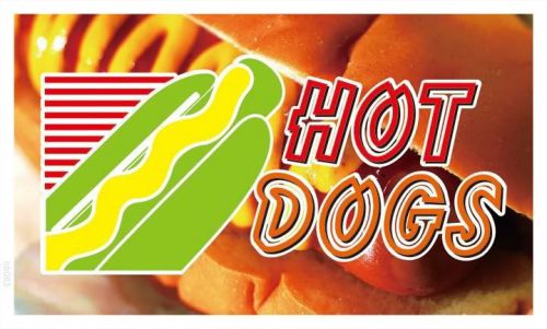 bb083 Hot Dogs Cafe Banner Sign