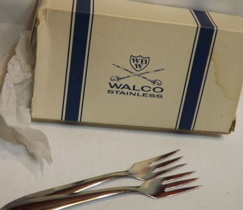 Box of 48 - 4 Doz. Modern Windsor Cocktail Forks by Walco Stainless New IOB