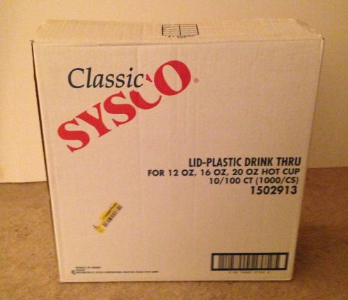 1000Ct. Classic SYSCO- Plastic Lids For 12Oz.,16Oz. and 20Oz. Hot Drink