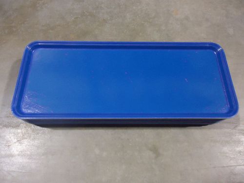 New case of (12) carlisle fiberglass trays  9-3/8 x 23-3/16&#034; navy blue bakery for sale