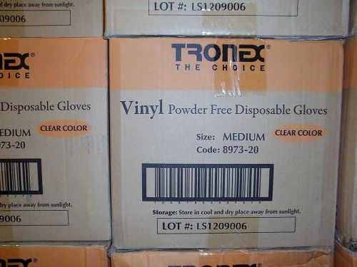 TRONEX 8973-20 Medium Powder Free Vinyl Ambidextrous Gloves