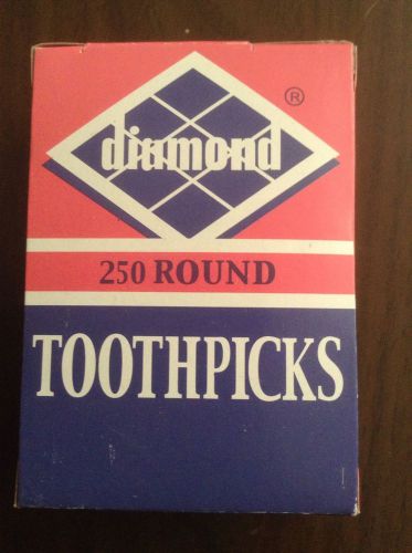Diamond Brand 250 Count Round Toothpicks NEW