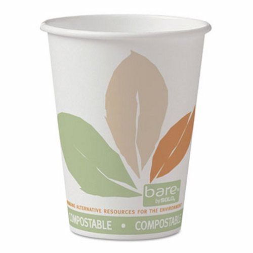 Bare 12-oz. Compostable Hot Cup, 1,000 Cups (SCC 412PLN-BB)