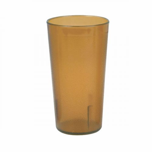 6 PC 24 OZ Plastic Textured Beverage Tumbler Tumblers Mug Mugs  Amber NEW