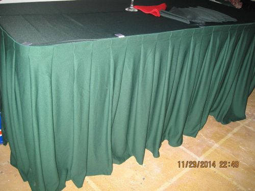 NEW 17FT LONG 29 IN HIGH green TABLE SKIRT PLEAT STYLE CHRISTMAS HOLIDAY PARTY
