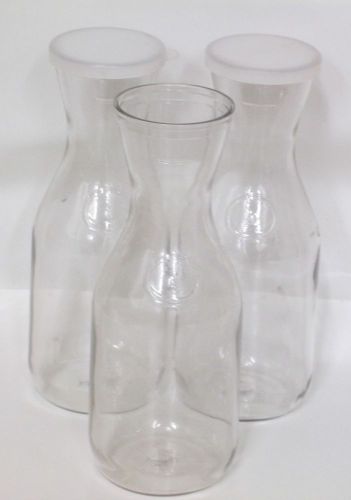 3 Cambro Camliter Decanters/Bottles 1 Liter