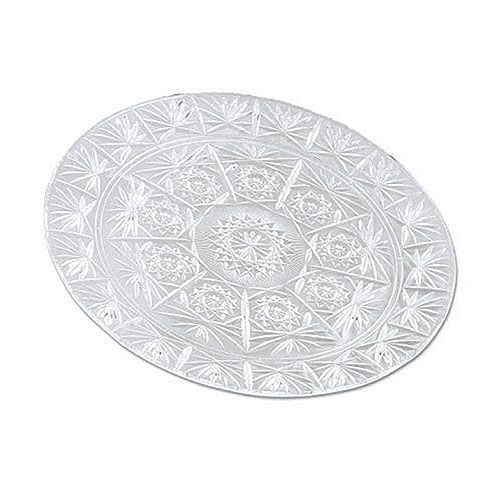 Plastic Crystalware Tray 13&#034; Round Royal Industries NC 1313 CLR - Set of 12