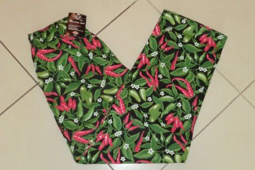 Dickies Chef Collection Chili Print Chef Pant Sz XXL NWT Quality First