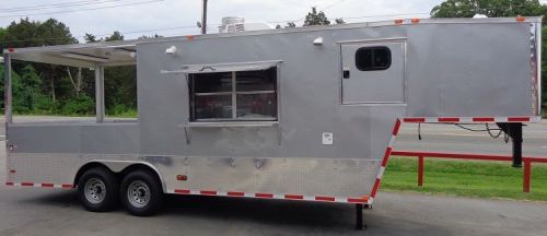 Concession trailer 8.5&#039;x29&#039; silver - bbq smoker food vending for sale