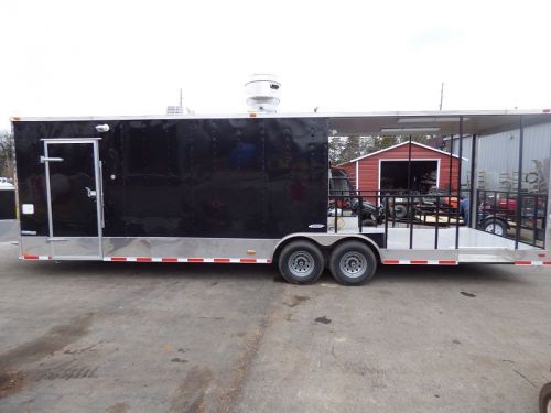 Concession trailer 8.5&#039;x30&#039; black - smoker food catering for sale