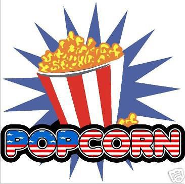 Popcorn Pop Corn Concession Fast Food Decal 10&#034;