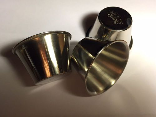 2oz Stainless Steel Souffle Cups for Drawn Butter,Cocktail Sc,Dipping Sauce 12pc