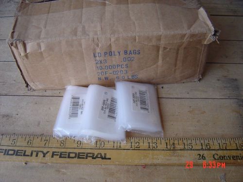 300 2x3 CLEAR Flat Poly Bags, Plastic Bags  - 3 packages of 100