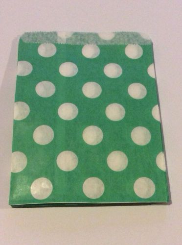 25 5X7 Teal Polka Dot Merchandise/Treat/Candy/Gift Bags