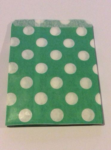 25 5X7 Teal Polka Dot Merchandise/Treat/Candy/Gift Bags