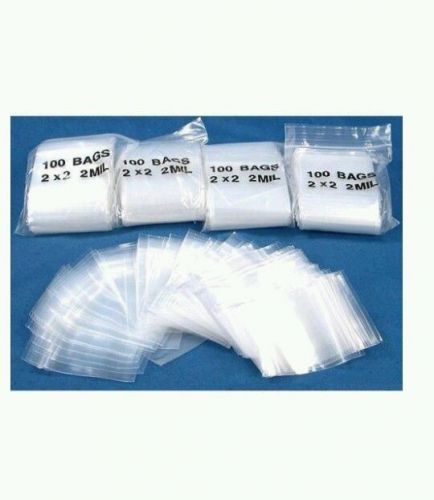 400 SMALL ZIPLOCK 2&#039;&#039;x 2&#039;&#039; 2ML ZIP LOCK RECLOSABLE TINY  2x2 2MIL CLEAR