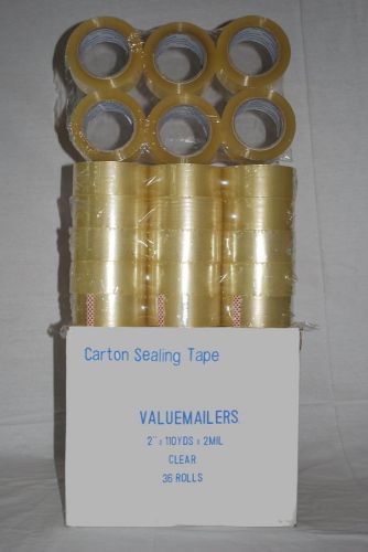 36 rolls clear carton packing tape packaging 2&#034; x 110 2 mil incredible deal box for sale