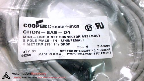 COOPER CROUSE-HINDS CHDN-EAE-D4; MINI-LINE D NET CONNECTOR ASSEMBLY, NEW
