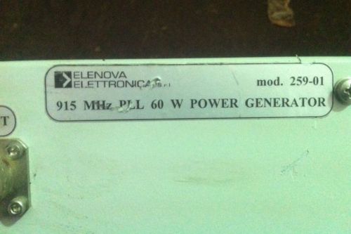 ELENOVA ELECTRONICS 915Mhz 60W PLL POWER GENERATOR , 19&#034; rack .