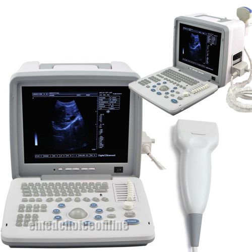 12.1 inch full digital portable ultrasound scanner +linear probe external 3d2015 for sale