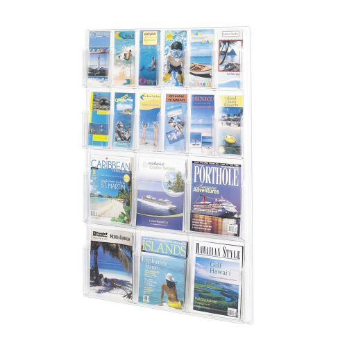 Safco Products Reveal 6 Magazine and 12 Pamphlet Display, Clear, 5600CL