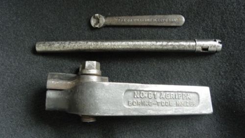 Vintage Williams No. 81 Agrippa Boring Tool Holder with Sleeve Bar &amp; Wrench