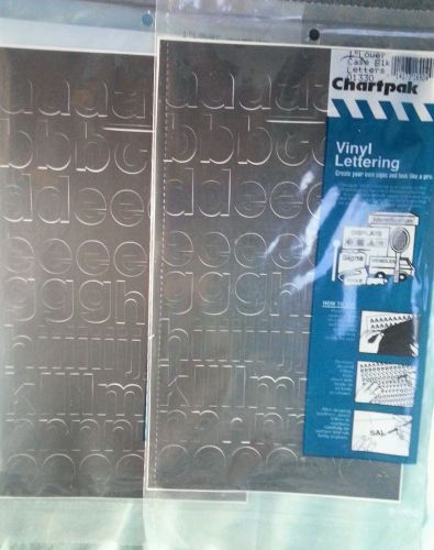 ChartPak Vinyl Letters Black 1&#034; Lower Case 2 Packs 01330