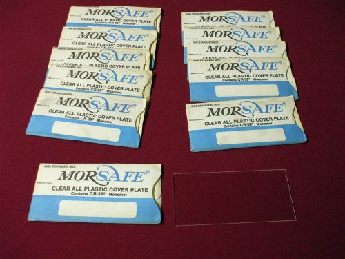 Vintage Moresafe Clear All Plastic Cover Plate-2 X 4 1/4-Lot Of 11Pcs.-Unused