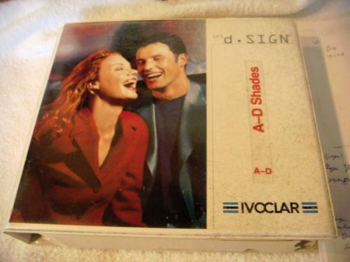 USED IVOCLAR VIVADENT D.SIGN A-D SHADE KIT IN ORIGINAL BOX