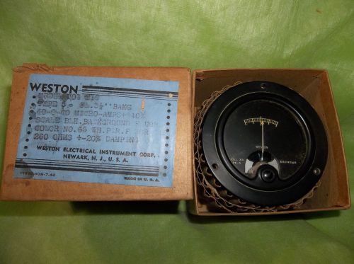 One vintage nos nib vintage weston model 301 type-5 micro-amp panel meter usa for sale