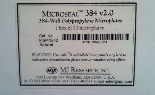 MICROSEAL 384 v2.0  384-Well Polypropylene Microplates Cat. #MSP3842 Box of 50