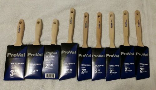 LOT OF 9 PROVAL BRUSHES NEW THIS BRAND IS SELLING AT SHERWIN WILLIAMS STORE