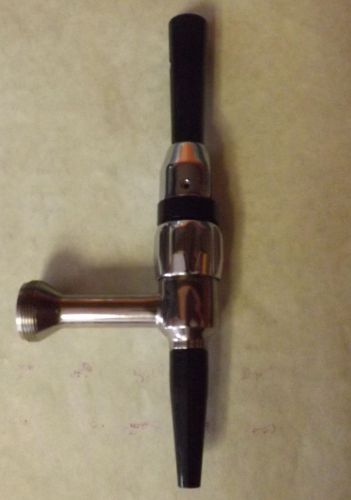 STOUT BEER FAUCET, *ALL* STAINLESS STEEL with Black Handle